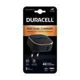 Ładowarka Duracell Czarna USB-C / USB-A 30W