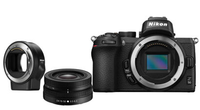 Nikon Z50 + 16-50 mm f/3.5-6.3 VR + adapter FTZII